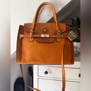 PRATESI Firenze leather satchel NWT